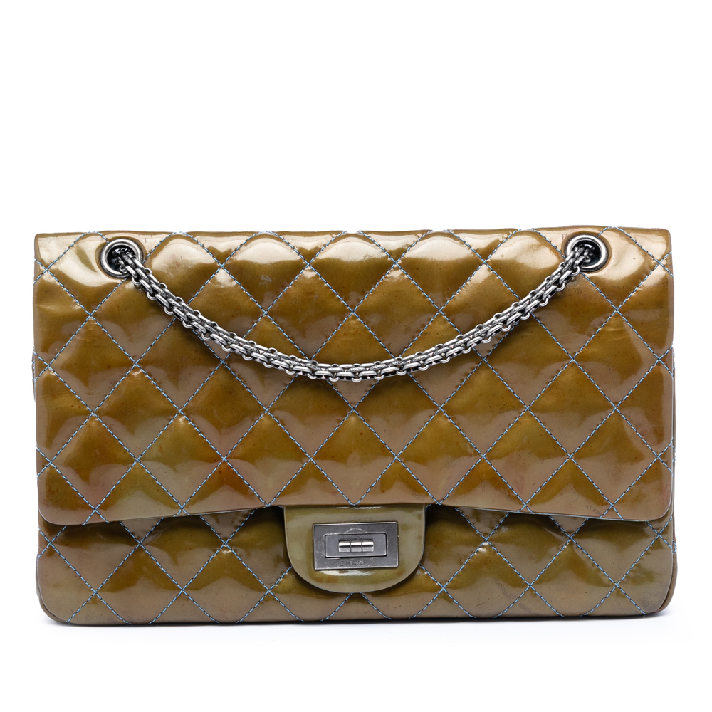 Pre-Loved Chanel Quilted Patent Reissue 2.55 Double Flap 227